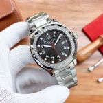 Replica Patek Philippe Aquanaut Black Dial Diamonds Bezel Watch 42MM
